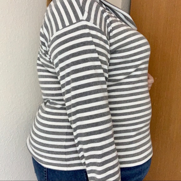 Liz Claiborne Striped Cowl Neck Sweater Size 1X - Picture 3 of 6